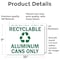 Signmission Recyclable Aluminum Cans Only with Graphic, 10 in W x Rectangle, Vinyl Decal OS-2PACK-MISC-D-710-L-19507 - alternate 5